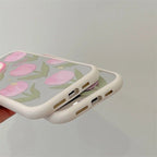 Protective Apple iPhone Back Cover - Tulip Mirror iPhone Silicone Soft Case - Style 6