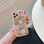 Protective Apple iPhone Back Cover - Tulip Mirror iPhone Silicone Soft Case - Style 4