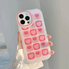 Protective Apple iPhone Back Cover - New Pink Tulip Holder iPhone Soft Silicone Case - Style 2