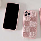 Protective Apple iPhone Back Cover - Warm Plush Fabric Fur iPhone Soft Silicone Case - Style 4