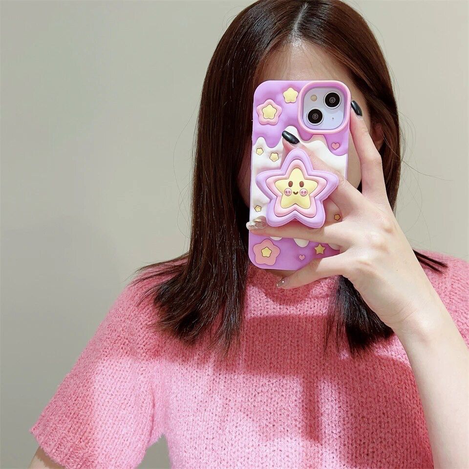 New Star Holder Rubber Silicone Case Mobile Case by CoverMeUp