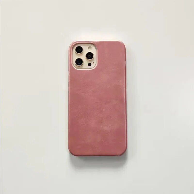 Protective Apple iPhone Back Cover - New Luxury Leather Metal Initial Soft iPhone Case - Style 5