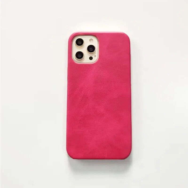 Protective Apple iPhone Back Cover - New Luxury Leather Metal Initial Soft iPhone Case - Style 7