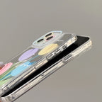 Protective Apple iPhone Back Cover - Tulip Floral Mirror iPhone Hybrid Silicone Case - Style 5