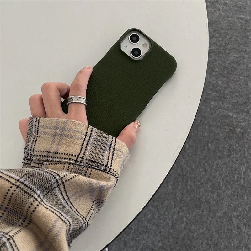 Protective Apple iPhone Back Cover - Luxury Leather Matte iPhone Protective Case - Style 9