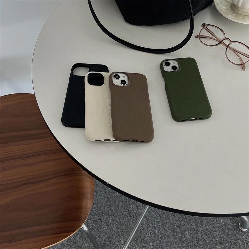 Protective Apple iPhone Back Cover - Luxury Leather Matte iPhone Protective Case - Style 2