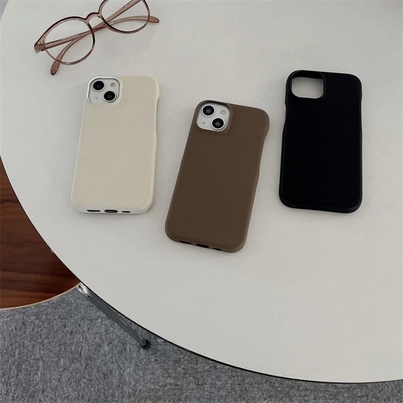 Protective Apple iPhone Back Cover - Luxury Leather Matte iPhone Protective Case - Style 3