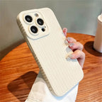 Protective Apple iPhone Back Cover - Armor Shockproof Textured Weave Matte iPhone Soft Silicone Case - Style 6