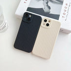 Protective Apple iPhone Back Cover - Armor Shockproof Textured Weave Matte iPhone Soft Silicone Case - Style 8