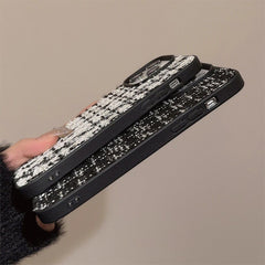 Woven Warm Fabric Grid iPhone Bumper Soft Silicone Case