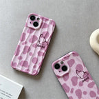 Protective Apple iPhone Back Cover - Pink Good Leopard Textured iPhone Soft Silicone Case - Style 3