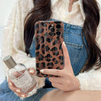 Protective Apple iPhone Back Cover - Brown Leopard Textured Soft Silicone iPhone Case - Style 3