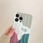 Protective Apple iPhone Back Cover - Aesthetic Keep Smile Textured Soft Silicone iPhone Case - Style 6