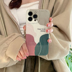 Protective Apple iPhone Back Cover - Aesthetic Keep Smile Textured Soft Silicone iPhone Case - Style 2