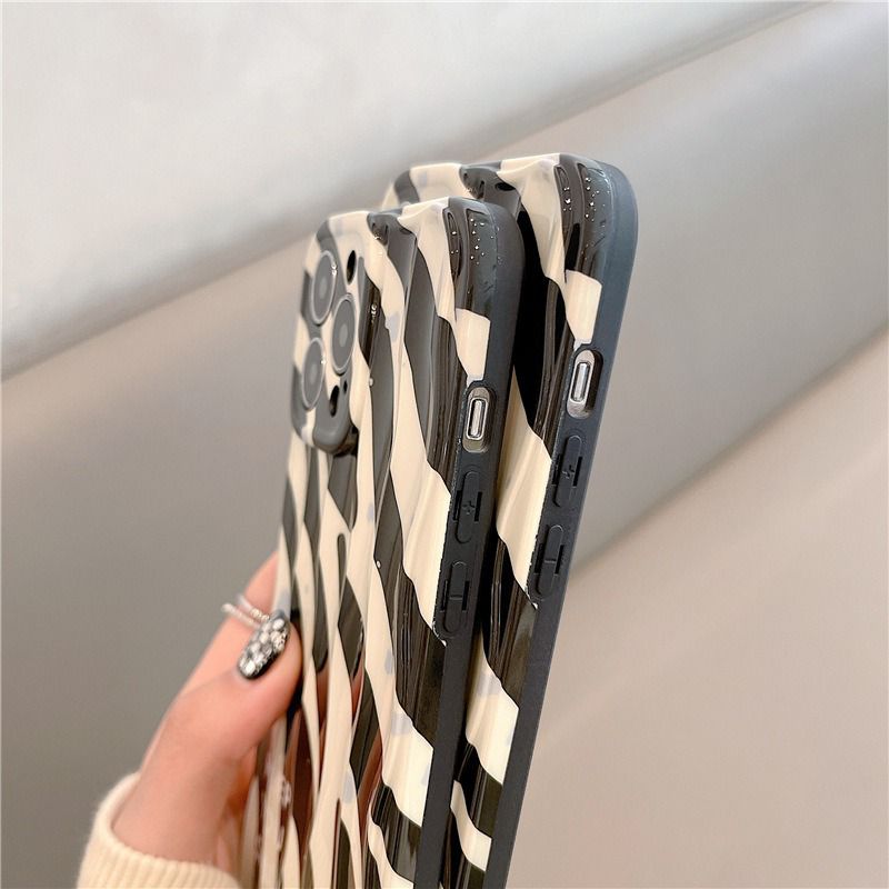 Zebra Keep You Smile Textured Soft Silicone iPhone Case