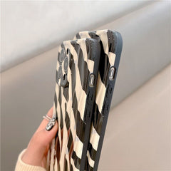 Zebra Keep You Smile Textured Soft Silicone iPhone Case