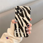 Protective Apple iPhone Back Cover - Zebra Keep You Smile Textured Soft Silicone iPhone Case