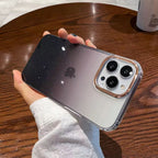 Protective Apple iPhone Back Cover - Luxury Gradient High Quality Transparent Glitter iPhone Case