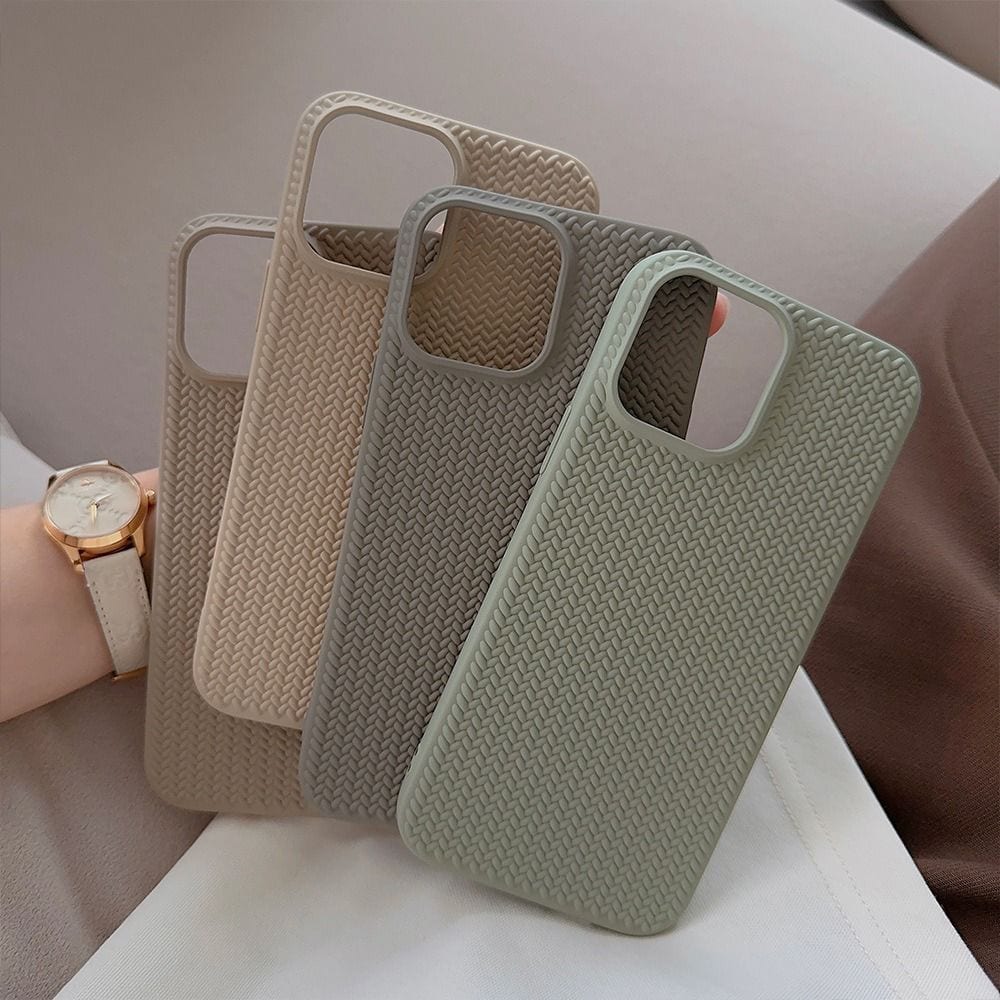 Protective Apple iPhone Back Cover - New Armor Subtle Colors Shockproof Textured iPhone Soft Silicone Case - Style 3