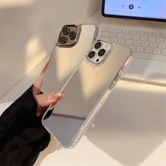 Mirror Reflective Hybrid Silicone iPhone Case