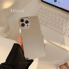 Protective Apple iPhone Back Cover - Mirror Reflective Hybrid Silicone iPhone Case - Style 2