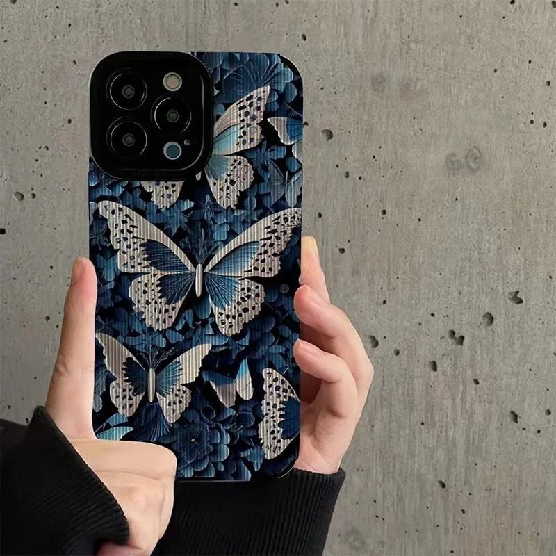 New Butterfly iPhone Textured Soft Silicone Case