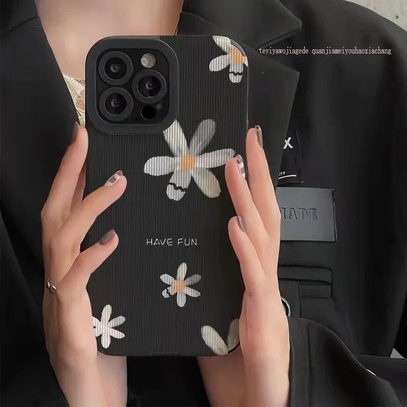 Protective Apple iPhone Back Cover - Have Fun Daisy iPhone Textured Soft Silicone Case