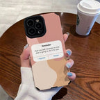 Protective Apple iPhone Back Cover - Positive Motivational Quote iPhone Textured Soft Silicone Case - Style 3