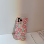 Protective Apple iPhone Back Cover - Pink Cute Floral Flowers iPhone Silicone Case - Style 2