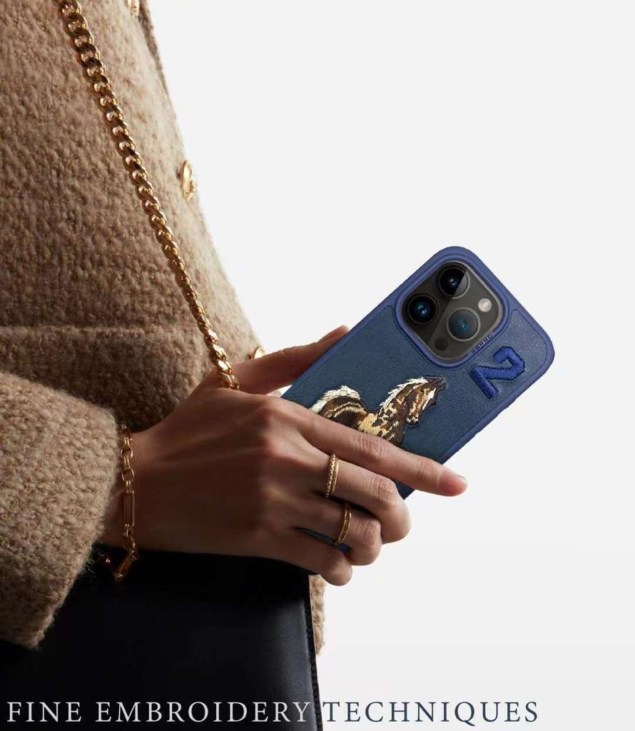 Santa Barbara Polo Borris Series  Cover for iPhone 15 Pro (Blue)