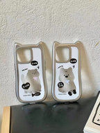 Protective Apple iPhone Back Cover - Batman Ears with Cat and Dog Design Soft Silicone Case for iPhone - Style 4
