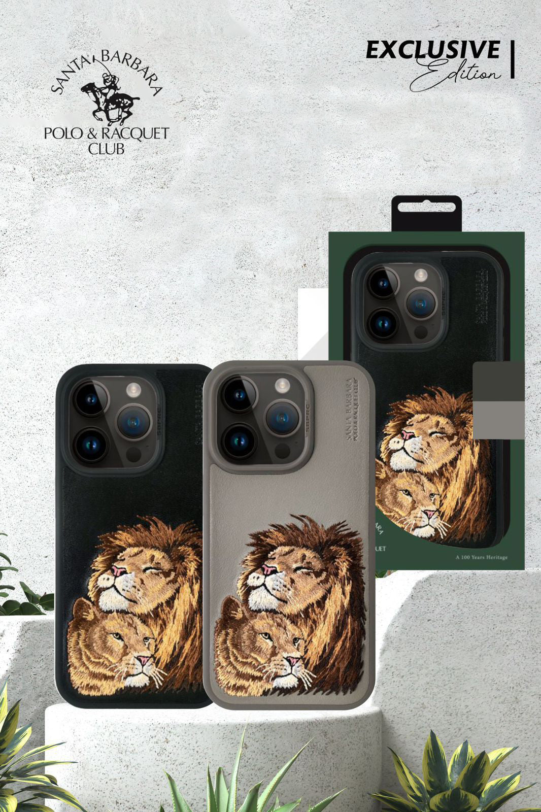 Santa Barbara Polo Raquet Club LUCIEN Series for iPhone 15 Pro Max (Grey)