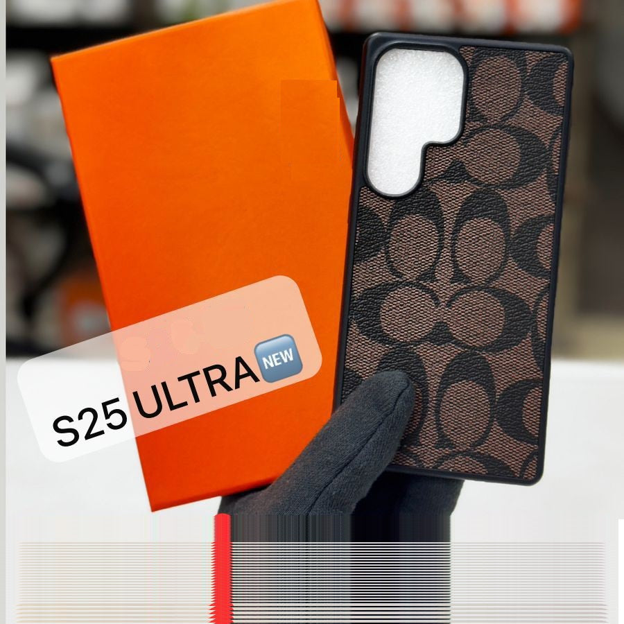 Samsung Galaxy S25 Ultra Leather Case - Brown Mobile Case by CoverMeUp - Style 6