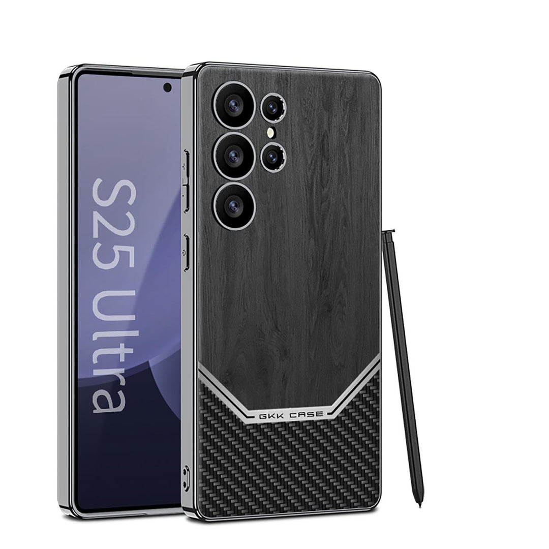 Samsung Galaxy S25 Ultra WoodFusion Carbon Case Mobile Case by CoverMeUp - Style 4