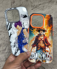 Ultra Warrior Energy Burst Phone Case – Glossy Anime Shockproof Cover for iPhone