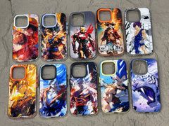 Ultra Warrior Energy Burst Phone Case – Glossy Anime Shockproof Cover for iPhone