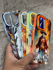 Ultra Warrior Energy Burst Phone Case – Glossy Anime Shockproof Cover for iPhone