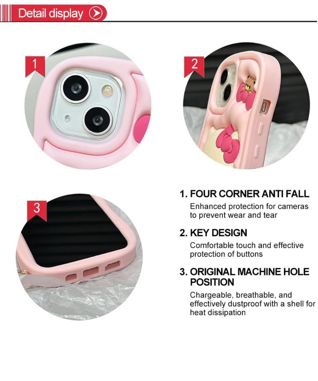 Cute Lucky Kitty-Inspired 3D Cartoon Shockproof Silicone Case – Soft Protective Cover