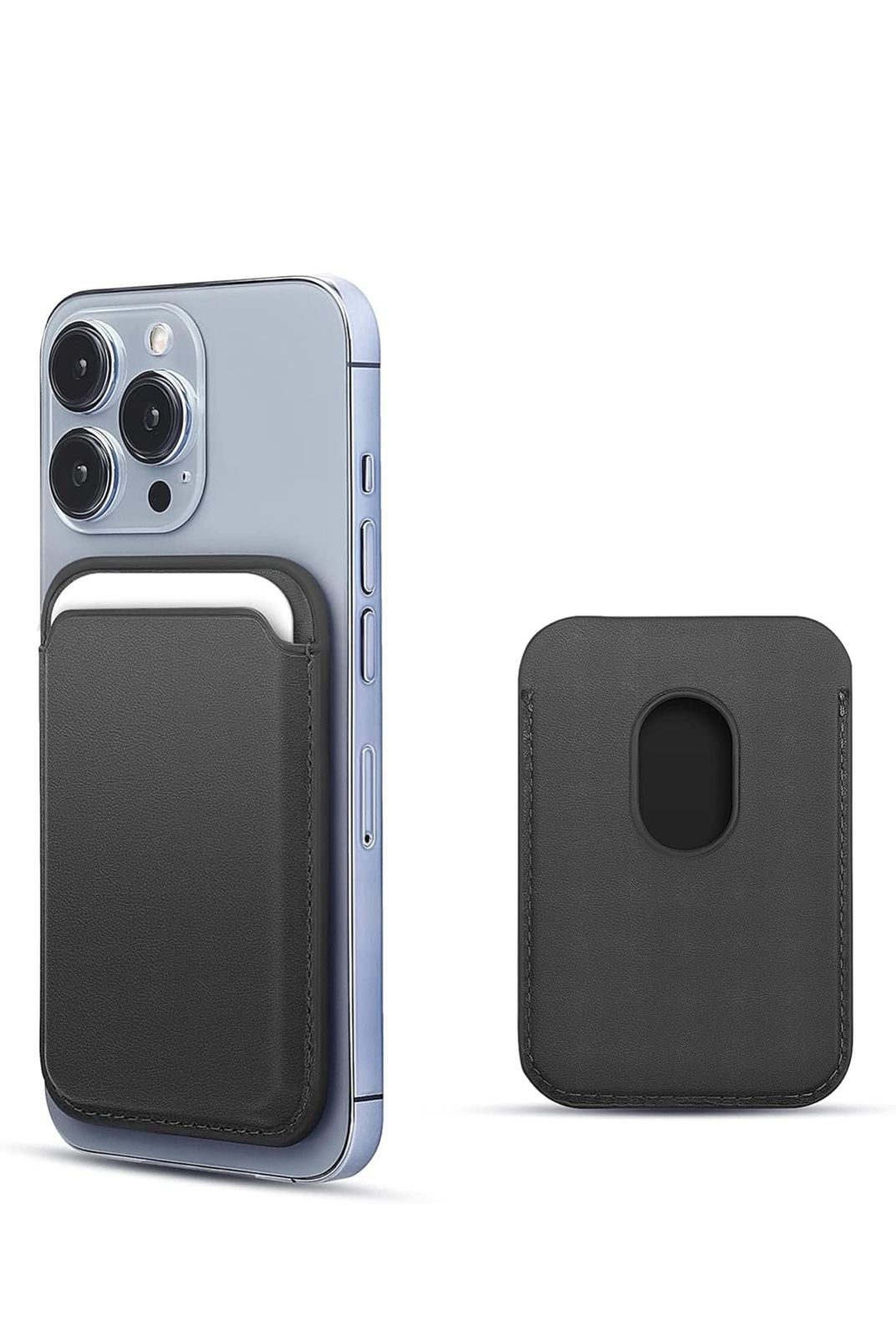 Protective Apple iPhone Back Cover - Magnetic Phone Vegan Leather Wallet - Slim Cards Holder Designed for MagSafe Compatible with iPhone - Style 4