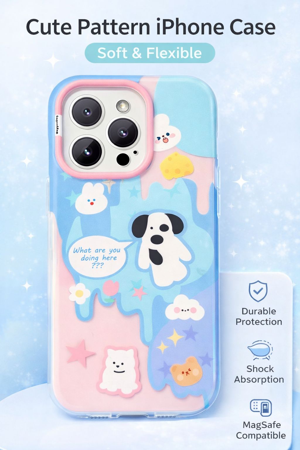 Protective Apple iPhone Back Cover - Cartoon Designer Matte Finish Case for iPhone 16 Pro Max