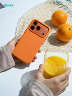 Protective Apple iPhone Back Cover - BENKS Vita Pro Series Genuine PU Leather Case for iPhone 17 Pro (ORANGE) - Style 2
