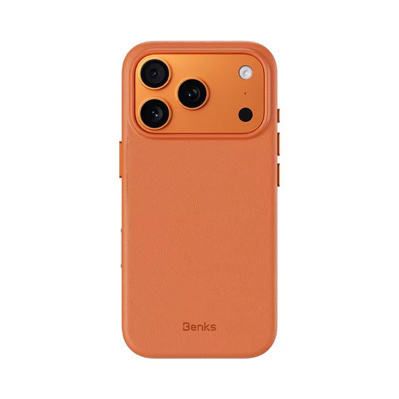 BENKS Vita Pro Series Genuine PU Leather Case for iPhone 17 Pro Max / 18 Pro Max (ORANGE)