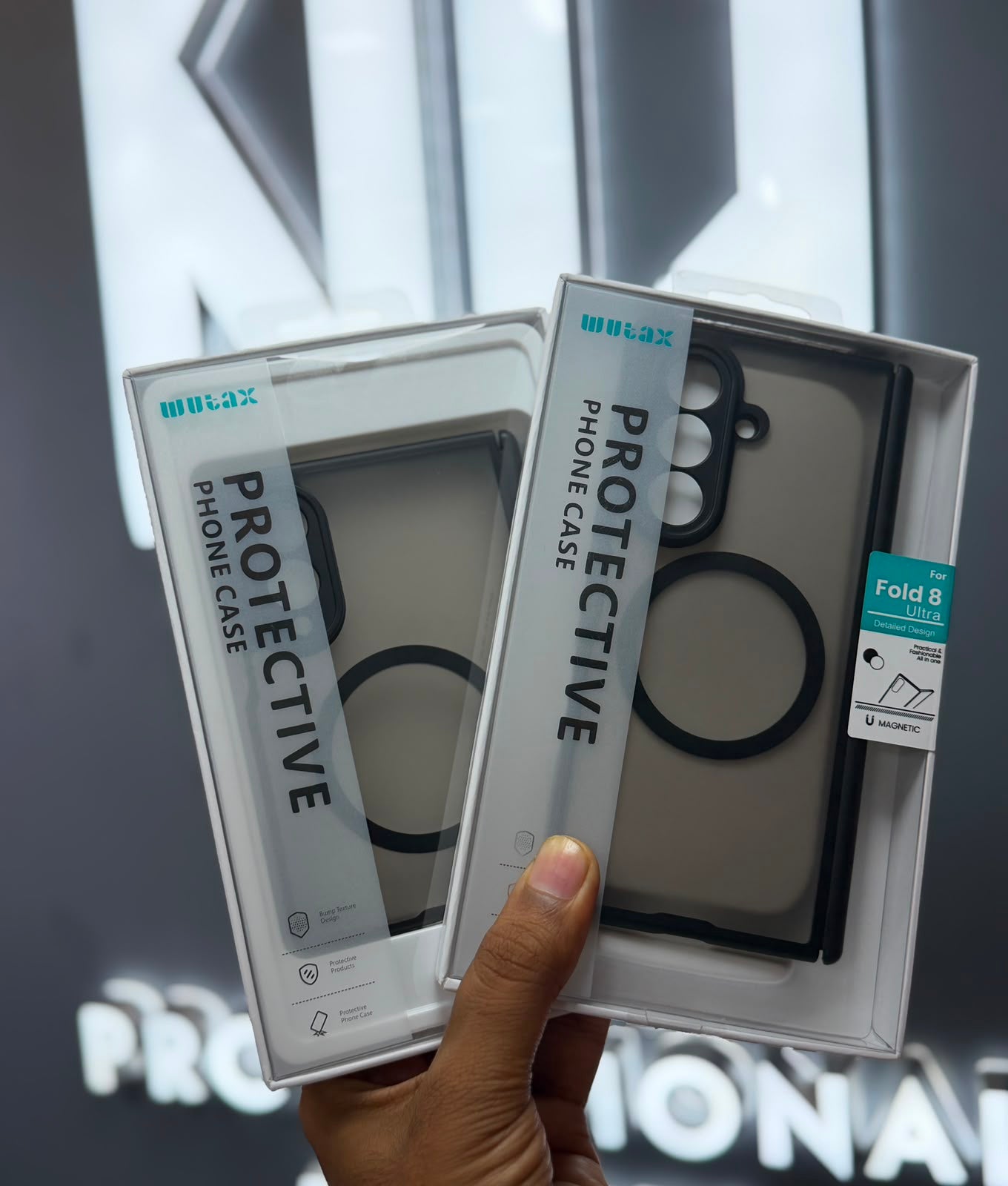Wutax Dot with Magsafe Case Black for Samsung Galaxy Z Fold 8 Series