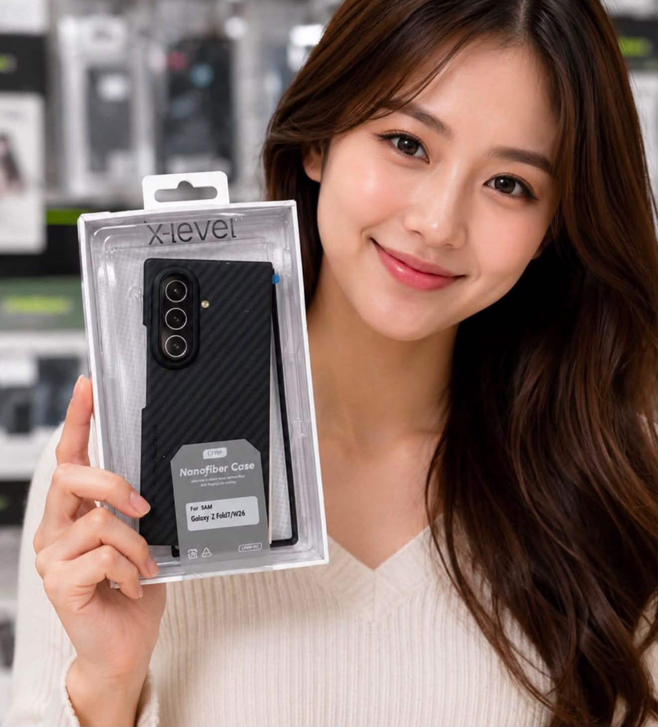 X LEVEL NANO FIBER CASE CARBON MAGSAFE FOR SAMSUNG GALAXY Z FOLD 8 SERIES