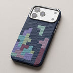 Luxo Tetris Pattern Carbon Fiber Texture Magsafe Case