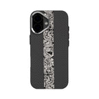 Luxo Asian Carbon Magsafe Case Black Color