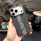 Luxo Asian Carbon Magsafe Case Black Color