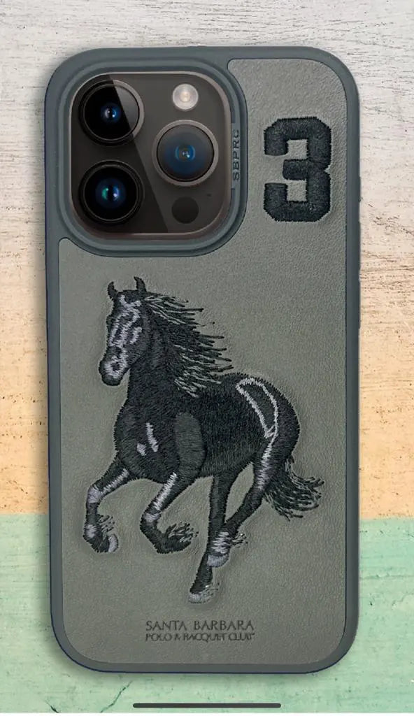 Santa Barbara Polo Borris Series  Cover for iPhone 15 Pro (Black)