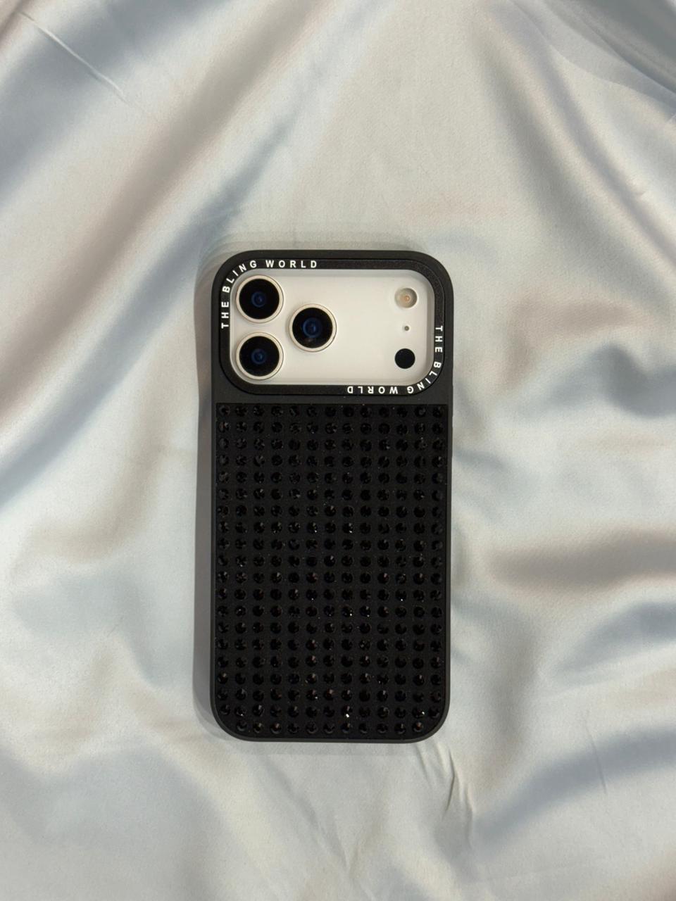 Bling World Swarovski Rhinestones Glitter Case for iPhone 17 Pro Max (Black)