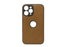 Protective Apple iPhone Back Cover - Logo Cut Leather Hard Case for iPhone - Style 5
